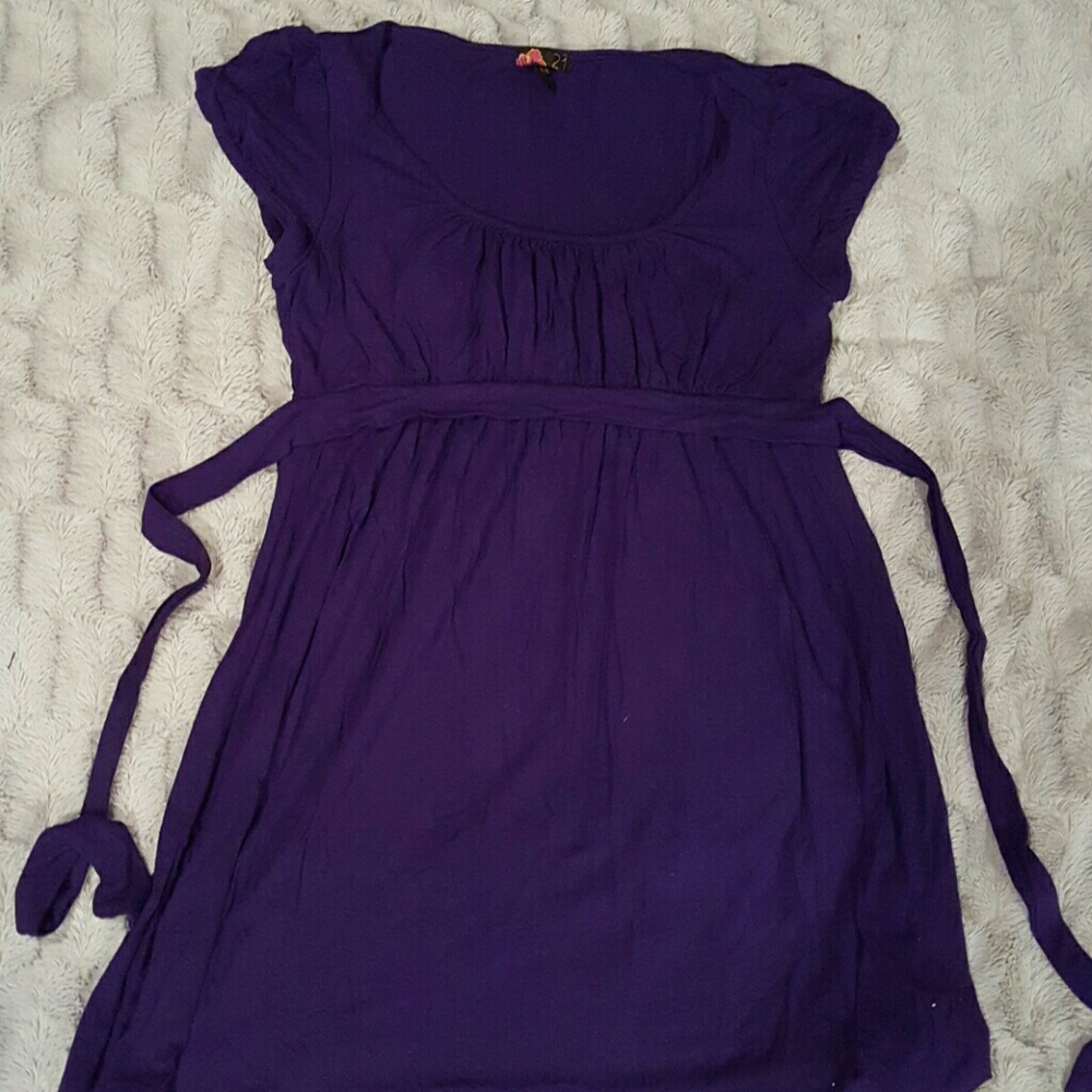 Purple babydoll top